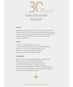 30 Parkschlösschen Klassiker | Ayurveda Rezeptkarten Sammlung | Ayurveda Parkschlösschen Onlineshop