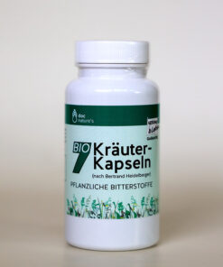 Bio 7-Kräuter-Kapseln | Pflanzliche Bitterstoffe | Nahrungsergänzungsmittel | Ayurveda Parkschlösschen Onlineshop