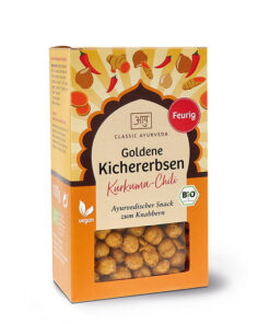 Bio Goldene Kichererbsen Kurkuma-Chili | Feuriger Ayurveda Snack | Ayurveda Parkschlösschen Onlineshop