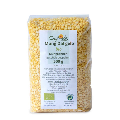 Bio Mung Dal | Gelbe Mungbohnen | Ayurveda Parkschlösschen Onlineshop